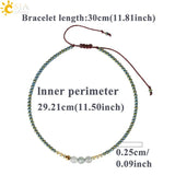 CSJA Natural Stone Round Bead Anklet for Women Reiki Woman Anklets Jewelry
