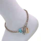 BOHO Leather Anklets for Women Girls Foot Jewelry Beach Bracelet Anklet