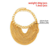 Punk Layered Anklet for Women Fringe Chain Party Wedding Jewelry