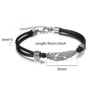 Feather Woven Anklet Rope Bracelet for Women LDA52