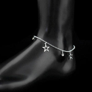Bohemia CZ Silver Plated Anklet Rhinestone Anklets Bracelet Silver Foot Chain