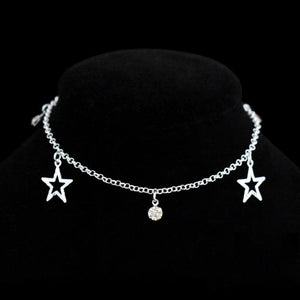 Bohemia CZ Silver Plated Anklet Rhinestone Anklets Bracelet Silver Foot Chain