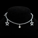 Bohemia CZ Silver Plated Anklet Rhinestone Anklets Bracelet Silver Foot Chain
