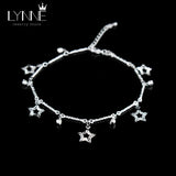 Bohemia CZ Silver Plated Anklet Rhinestone Anklets Bracelet Silver Foot Chain