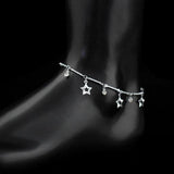 Bohemia CZ Silver Plated Anklet Rhinestone Anklets Bracelet Silver Foot Chain