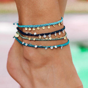 Hand-woven Copper Pendant Anklet Gift