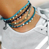 Hand-woven Copper Pendant Anklet Gift