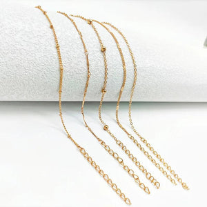 5PCS Metal Round Bead Anklet Set Chain Beach Jewelry