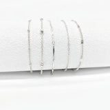 5PCS Metal Round Bead Anklet Set Chain Beach Jewelry
