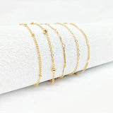 5PCS Metal Round Bead Anklet Set Chain Beach Jewelry