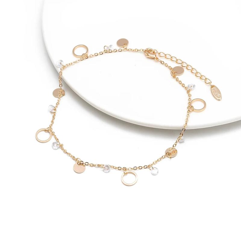 Boho Pearl Beads Anklet Shell Charm Women Summer Beach Jewelry