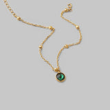 Emerald Agate Stone Anklet for Women High Jewelry