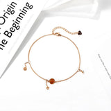 Smiley Face Stainless Steel Anklet for Summer