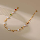 Baroque Pearl Anklets with Butterflies Women Summer Natural Pearl