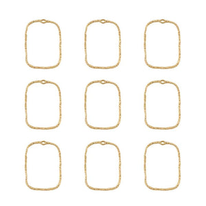 10pcs Alloy Open Back Bezel Pendants for DIY Resin Jewelry