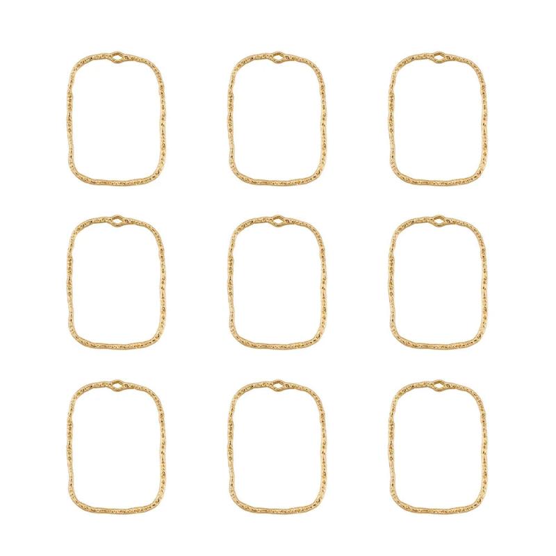 10pcs Alloy Open Back Bezel Pendants for DIY Resin Jewelry