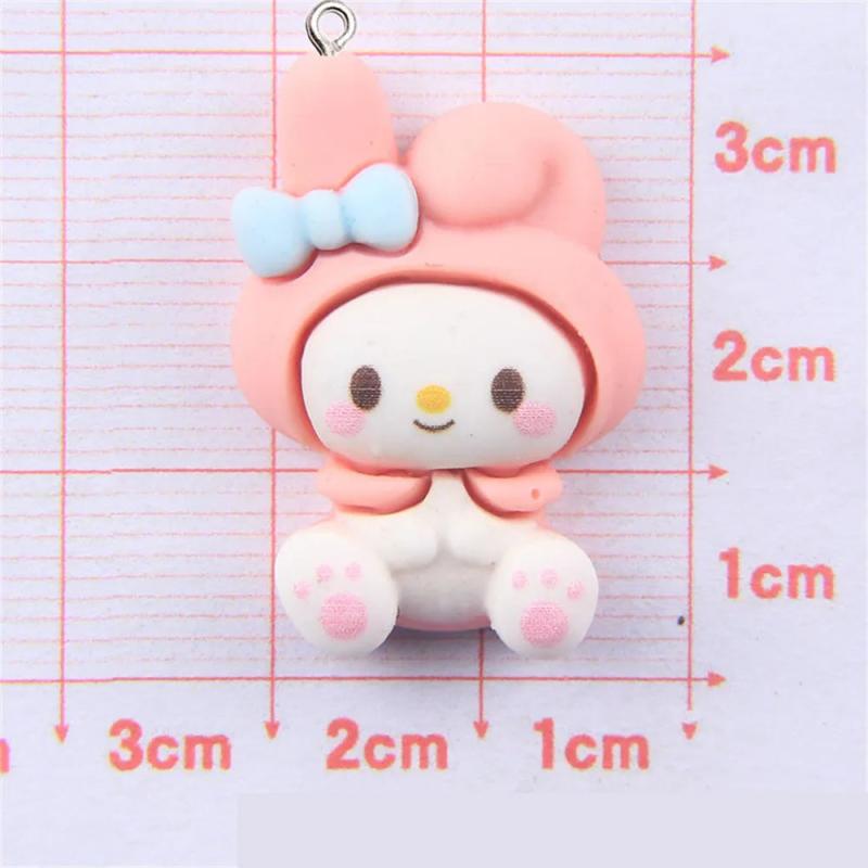 10Pcs Resin Rabbit Cat Dog Pendant DIY Jewelry Making Charms