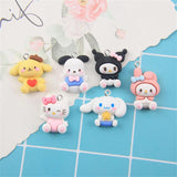 10Pcs Resin Rabbit Cat Dog Pendant DIY Jewelry Making Charms