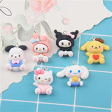 10Pcs Resin Rabbit Cat Dog Pendant DIY Jewelry Making Charms