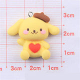 10Pcs Resin Rabbit Cat Dog Pendant DIY Jewelry Making Charms