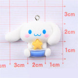 10Pcs Resin Rabbit Cat Dog Pendant DIY Jewelry Making Charms