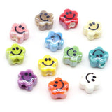 10mm Multicolor Round Flat Porcelain Spacer Beads