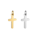 5pcs/Lot Stainless Steel Charms Jesus Cross Pendant DIY Accessories