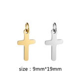 5pcs/Lot Stainless Steel Charms Jesus Cross Pendant DIY Accessories