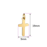 5pcs/Lot Stainless Steel Charms Jesus Cross Pendant DIY Accessories