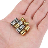 20pcs 8mm Stainless Steel Spacer Loose Bead Big Hole Beads Bamboo Shape Charm