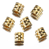 20pcs 8mm Stainless Steel Spacer Loose Bead Big Hole Beads Bamboo Shape Charm