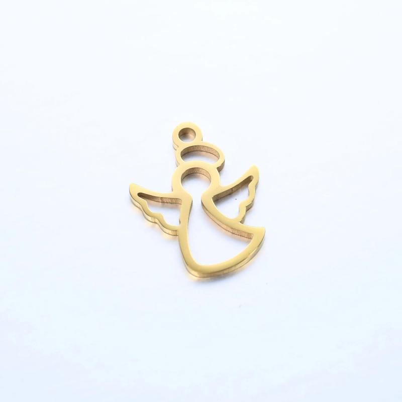 5pcs/Lot Stainless Steel Angel Pendant for DIY Jewelry Making