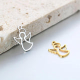 5pcs/Lot Stainless Steel Angel Pendant for DIY Jewelry Making