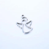 5pcs/Lot Stainless Steel Angel Pendant for DIY Jewelry Making
