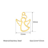 5pcs/Lot Stainless Steel Angel Pendant for DIY Jewelry Making