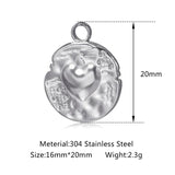 3pcs Stainless Steel Tree Sunflower Charms DIY Jewelry Making