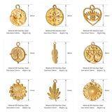 3pcs Stainless Steel Tree Sunflower Charms DIY Jewelry Making