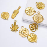 3pcs Stainless Steel Tree Sunflower Charms DIY Jewelry Making