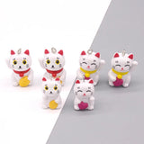 Lucky Cat Charms DIY Crafts Love Heart 3D Animal Pendant