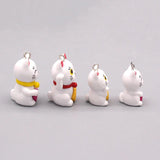 Lucky Cat Charms DIY Crafts Love Heart 3D Animal Pendant