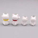 Lucky Cat Charms DIY Crafts Love Heart 3D Animal Pendant