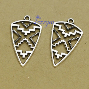 25pcs Geometric Pattern Charms Triangle Pendants DIY Jewelry Accessories