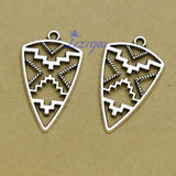 25pcs Geometric Pattern Charms Triangle Pendants DIY Jewelry Accessories