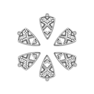25pcs Geometric Pattern Charms Triangle Pendants DIY Jewelry Accessories