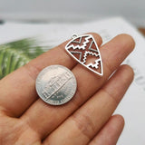25pcs Geometric Pattern Charms Triangle Pendants DIY Jewelry Accessories