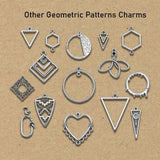 25pcs Geometric Pattern Charms Triangle Pendants DIY Jewelry Accessories