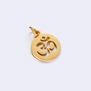 5pcs Stainless Steel OM Yoga Pendant DIY Charms