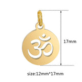 5pcs Stainless Steel OM Yoga Pendant DIY Charms