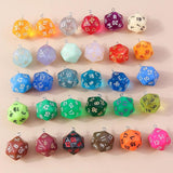 5pcs Colorful Acrylic Dice Multi-faceted Digital Game Props