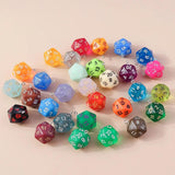 5pcs Colorful Acrylic Dice Multi-faceted Digital Game Props